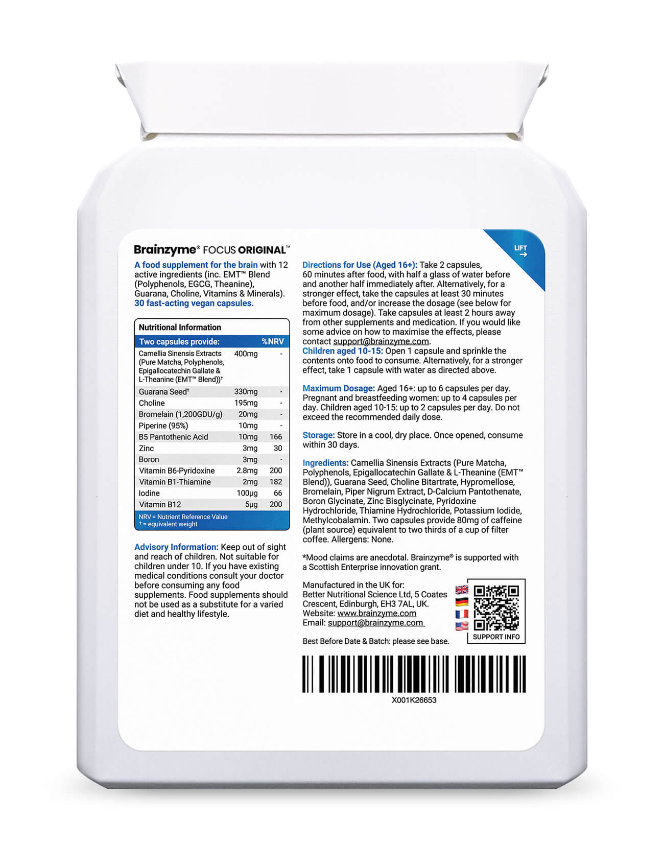 Brainzyme® FOCUS ORIGINAL™ - Ireland.