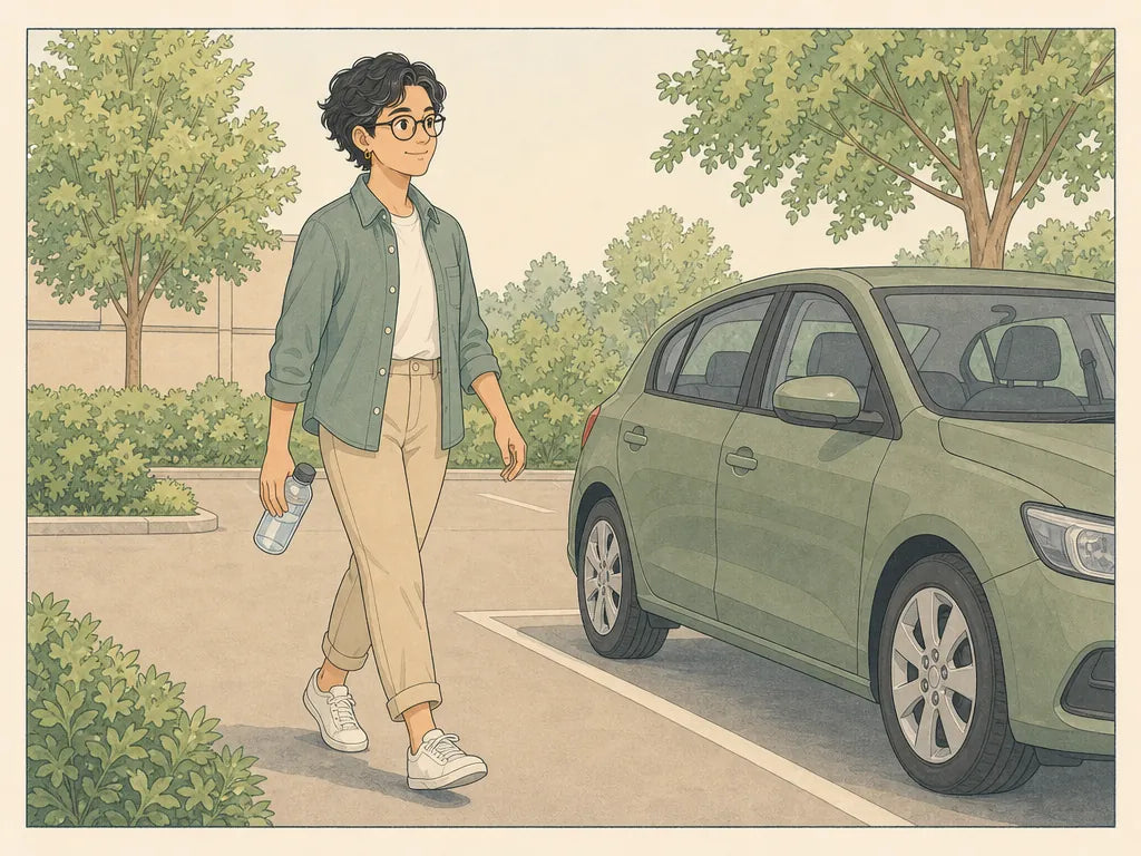 Walk in calm, drive composed