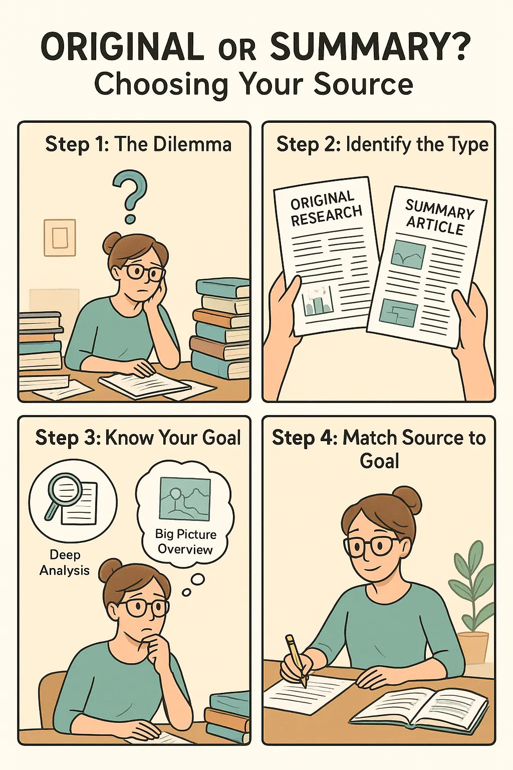 Choose Study Sources: Original vs Summary | Brainzyme